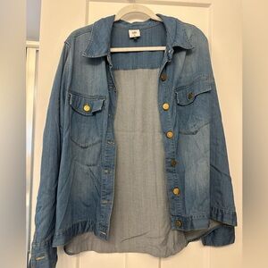 Cabi Women's Blue Denim Shirt Jacket